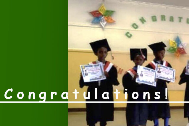 HEARTY CONGRATULATIONS TO OUR PRESCHOOL CHILDREN