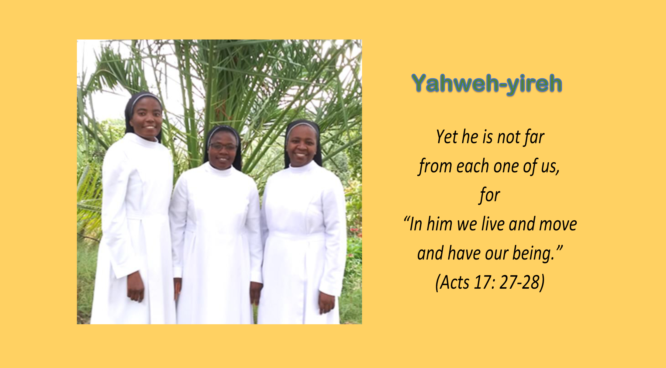 Invitation to Final Profession from Windhoek Priory